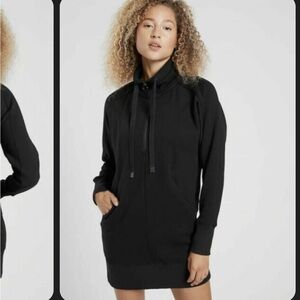 ATHLETA Cozy Karma 1/4 Zip Sweatshirt Dress
